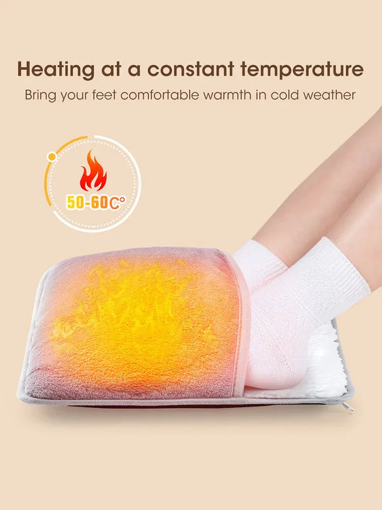 Electric Foot Heating Pad – Soft Heated Foot Warmer Pad