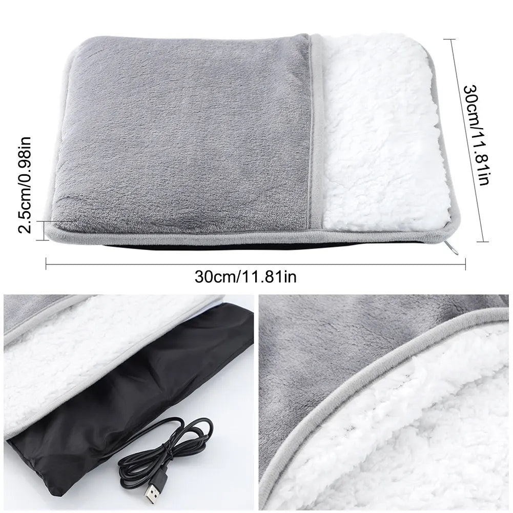 Electric Foot Heating Pad – Soft Heated Foot Warmer Pad