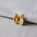 Regal Ruby Drop Earrings In 14K White Gold